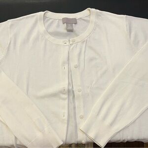 H&M Cream Button-Up Cardigan